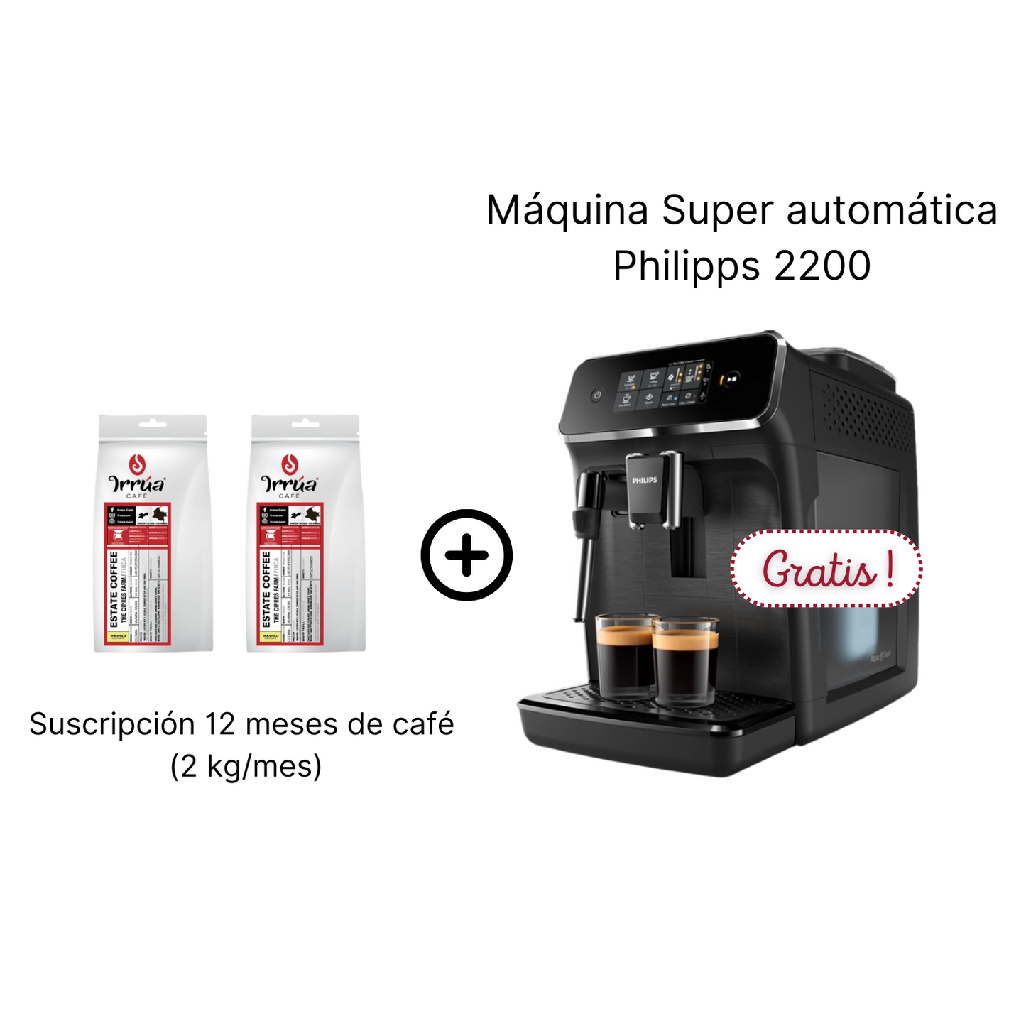 Pack 3 - 12 Meses / 2kg al mes + Cafetera Super automática gratis